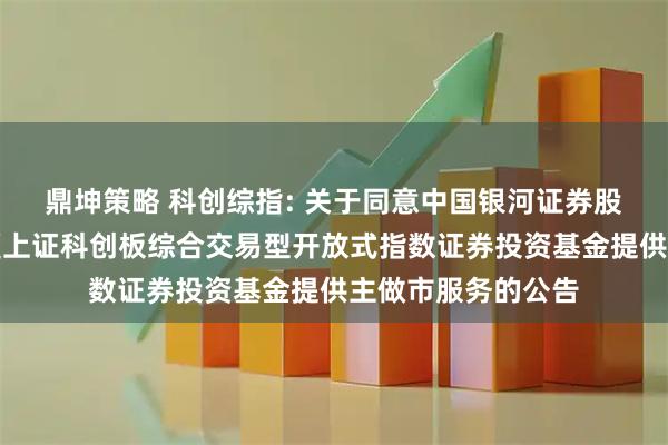 鼎坤策略 科创综指: 关于同意中国银河证券股份有限公司为华夏上证科创板综合交易型开放式指数证券投资基金提供主做市服务的公告