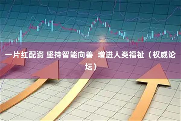 一片红配资 坚持智能向善 增进人类福祉(权威论坛)